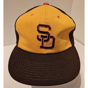 Vintage San Diego Padres Snapback Yellow/brown Sports Specialties Corp. Large